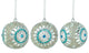 Silver Beaded Ball Ornament Trio - crazydecor