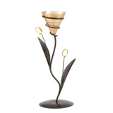 Golden Bloom Candle Holder - crazydecor