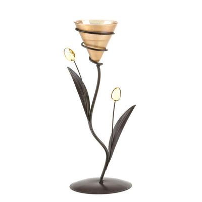 Golden Bloom Candle Holder - crazydecor