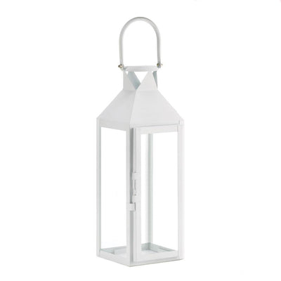 White Manhattan Candle Lantern - DreamyDecor