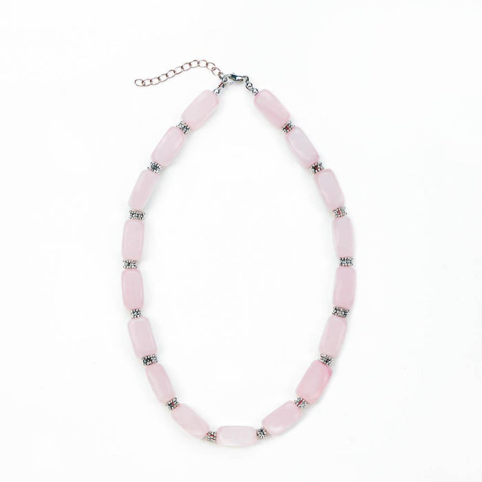 Rose Quartz Necklace - crazydecor