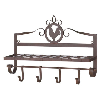 Rooster Silhouette Wall Rack - crazydecor