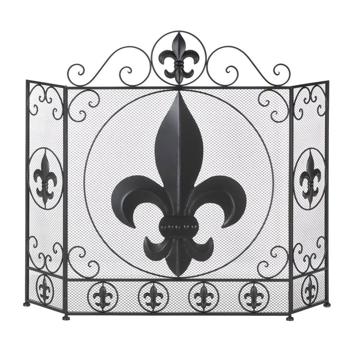 Fleur-De-Lis Fireplace Screen - crazydecor