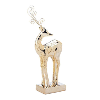 Golden Dancer Reindeer Statue - crazydecor