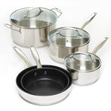 8 Pc. Stainless Steel Cookware Set - crazydecor