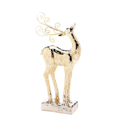 Golden Dasher Reindeer Statue - crazydecor