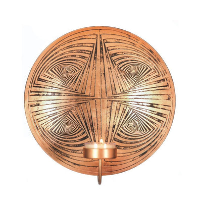 Geometric Circles Copper Plate Wall Sconce - crazydecor