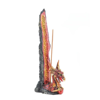 Orange Geode Dragon Incense Stand - crazydecor