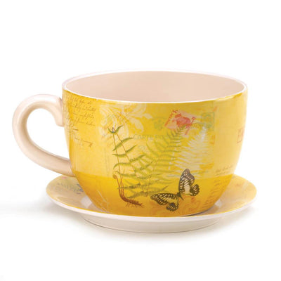 Garden Butterfly Teacup Planter (L) - crazydecor