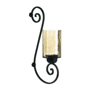 Iridescent Glass Scroll Wall Sconce - crazydecor