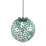 Shades of Green Solar Mosaic Ball - crazydecor