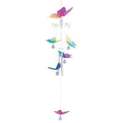 Rainbow Butterfly Windchime - crazydecor