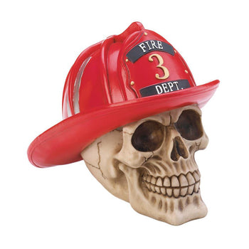 Firefighter Skull Figurine - crazydecor