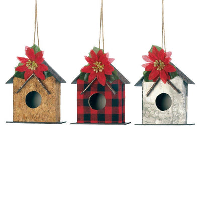 Little Birdhouse Christmas Ornament Set - crazydecor