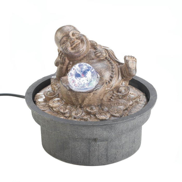 Happy Buddha Tabletop Fountain - crazydecor