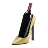 Gold Shoe Wine Bottle Holder - crazydecor