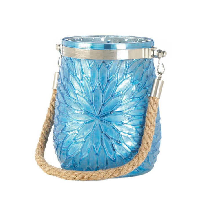 Blue Flower Candle Holder - crazydecor