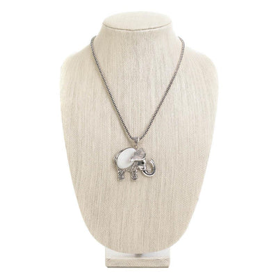 Mother Of Pearl Elephant Necklace - crazydecor