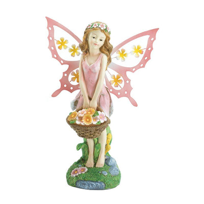 Pink Fairy Solar Garden Statue - crazydecor