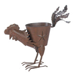 Strutting Rooster Iron Planter - crazydecor