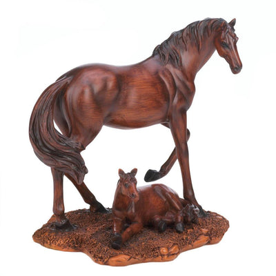 Mother & Foal Horse Statue - crazydecor