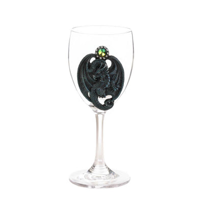 Blue Dragon Glass Goblet - crazydecor