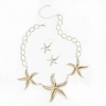 Shimmering Starfish Jewelry Set - crazydecor