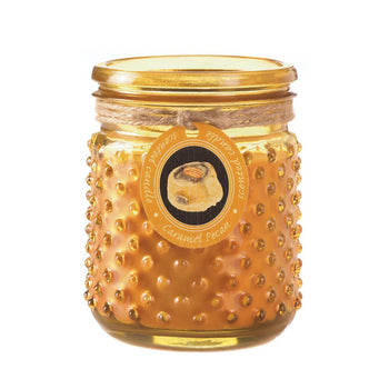 Caramel Pecan Hobnail Jar Candle - crazydecor