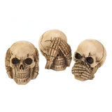 See Hear Speak Skulls Trio - crazydecor