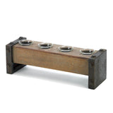 Industrial Wooden Candle Holder - crazydecor