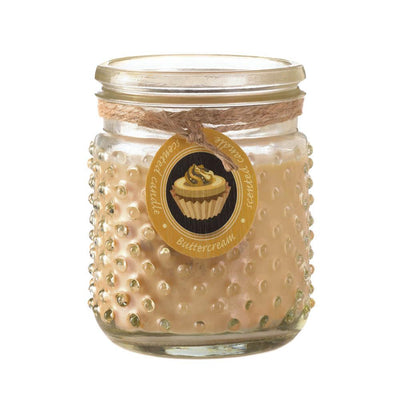 Butter Cream Hobnail Jar Candle - crazydecor