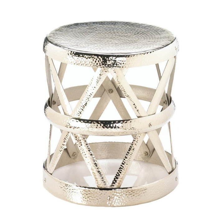 Hammered Drum Stool - crazydecor