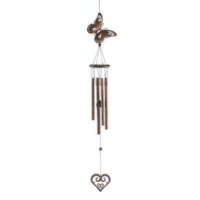 Butterfly & Heart Wind Chime - crazydecor