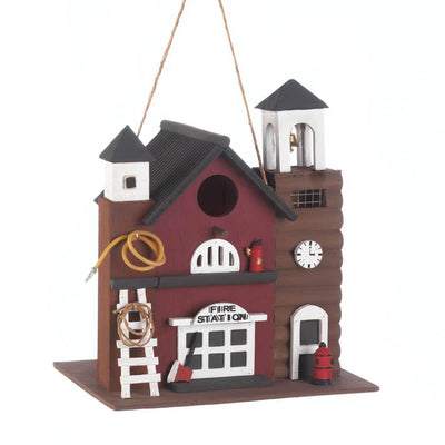 Fire Station Birdhouse - crazydecor