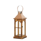 Rose Gold Wooden Lantern - crazydecor