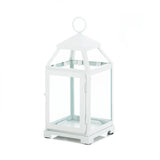 Medium White Contemporary Lantern - crazydecor