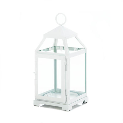 Medium White Contemporary Lantern - crazydecor