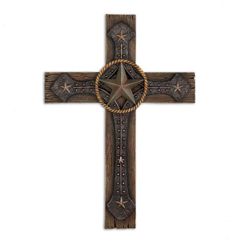 Rustic Cowboy Wall Cross - crazydecor