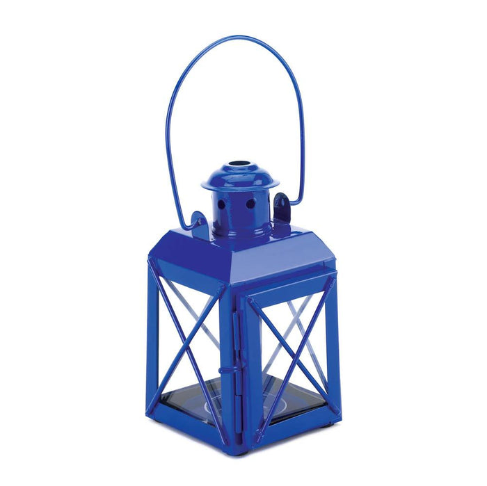 Blue Railway Candle Lantern Lamp - crazydecor