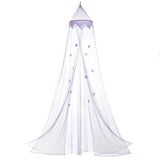 Purple Posies Bed Canopy - crazydecor