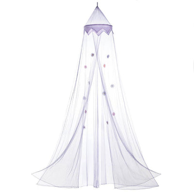 Purple Posies Bed Canopy - crazydecor