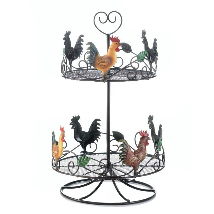 Rooster 2 Tier Countertop Rack - crazydecor