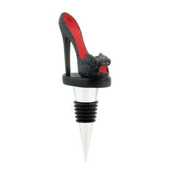 Black Peep Toe Shoe Wine Stopper - crazydecor