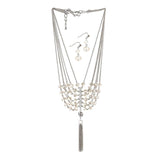 Vintage Crystal Tassel Jewelry Set - DreamyDecor