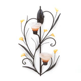 Amber Lilies Candle Wall Sconce - crazydecor