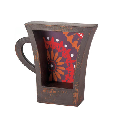 Dark Coffee Cup Shelf - crazydecor