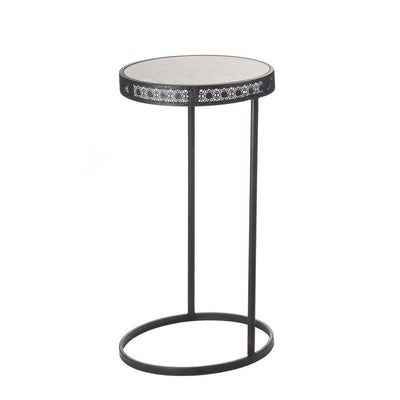 Metal Half-Moon Accent Table - crazydecor