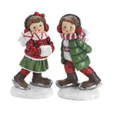 Holly & Noel Skating Figurines - crazydecor