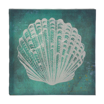 White Seashell Canvas Wall Art - DreamyDecor