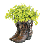 Fringed Cowboy Boot Planter - crazydecor